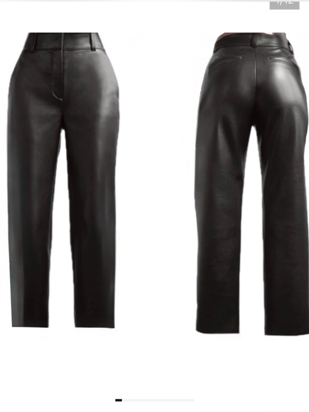 Aritzia Babaton Faux Vegan Leather Command Crop Pants Black Size 4